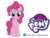 Size: 600x450 | Tagged: safe, pinkie pie, earth pony, pony, g4, official, cute, diapinkes, female, looking at you, my little pony logo, simple background, solo, transparent background