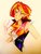 Size: 600x792 | Tagged: safe, artist:artfrog75, sunset shimmer, human, g4, armpits, female, humanized, signature, solo, traditional art