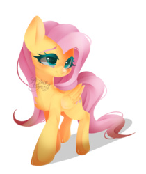 Size: 1008x1200 | Tagged: safe, artist:snow angel, fluttershy, pegasus, pony, g4, female, mare, simple background, solo, transparent background