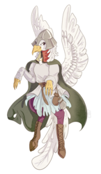 Size: 1734x2998 | Tagged: safe, artist:b00kie, oc, oc only, oc:felix, avian, eagle, armor, helmet, male, medieval, request, simple background, solo, transparent background