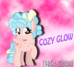 Size: 2538x2297 | Tagged: safe, artist:cyber-murph, cozy glow, pegasus, pony, g4, marks for effort, cozybetes, cute, female, filly, foal, freckles, high res, innocent, signature