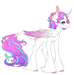 Size: 1475x1502 | Tagged: safe, artist:skimea, princess flurry heart, pony, g4, cloven hooves, colored wings, female, gradient wings, older, simple background, solo, transparent background, unshorn fetlocks