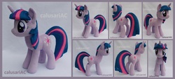 Size: 5576x2544 | Tagged: safe, artist:calusariac, twilight sparkle, pony, unicorn, g4, irl, photo, plushie, solo