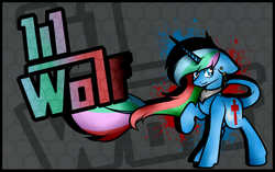 Size: 900x564 | Tagged: safe, artist:absolitedisaster08, oc, oc only, oc:lil wolf, pony, unicorn, female, mare, solo