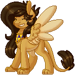 Size: 148x147 | Tagged: safe, artist:ak4neh, oc, oc only, oc:aset, pony, sphinx, animated, gif, pixel art, simple background, solo, sphinx oc, transparent background