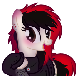 Size: 746x734 | Tagged: safe, artist:leanne264, oc, oc only, oc:helena, earth pony, pony, base used, clothes, female, jacket, mare, shirt, simple background, solo, transparent background