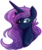 Size: 900x1082 | Tagged: safe, artist:paintcoloryt, princess luna, alicorn, pony, g4, alternate hairstyle, bust, ethereal mane, female, mare, signature, simple background, solo, starry mane, transparent background