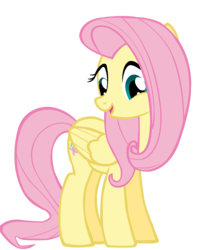 Size: 3348x4200 | Tagged: safe, fluttershy, pegasus, pony, g4, cute, female, mare, shyabetes, simple background, smiling, solo, transparent background, vector
