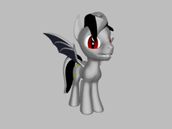 Size: 1200x900 | Tagged: safe, oc, oc only, bat pony, pony, 3d, 3d pony creator, bat pony oc, gray background, simple background, solo