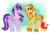 Size: 1024x696 | Tagged: safe, artist:spokenmind93, starlight glimmer, sunset shimmer, alicorn, pony, fanfic:my little pony: the unexpected future, g4, alicornified, alternate universe, clothes, crown, duo, female, gold, jewelry, lidded eyes, mare, princess starlight glimmer, queen sunset shimmer, race swap, regalia, shimmercorn, shoes, signature, silver, simple background, smiling, starlicorn, transparent background, watermark, xk-class end-of-the-world scenario