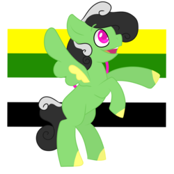 Size: 2048x2048 | Tagged: safe, artist:sketchthepony13, oc, oc only, pegasus, pony, ceterosexual, ceterosexual pride flag, female, high res, mare, open mouth, ponified, pride, pride flag, pride month, pride ponies, rearing, simple background, solo, spread wings, transparent background, wings