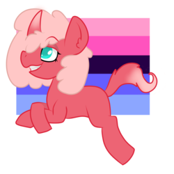 Size: 3000x3000 | Tagged: safe, artist:sketchthepony13, oc, oc only, oc:venus, pony, high res, omnisexual, omnisexual pride flag, pride, pride month, simple background, solo, transparent background