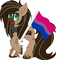 Size: 200x210 | Tagged: safe, artist:imborednstuff, oc, oc only, oc:mint, pony, animated, bisexual pride flag, bisexuality, clothes, pride, scarf, simple background, solo, transparent background, unshorn fetlocks
