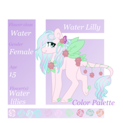 Size: 1700x1700 | Tagged: safe, artist:candycrusher3000, oc, oc only, oc:water lily, original species, petal pony, solo