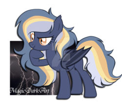 Size: 1024x871 | Tagged: safe, artist:magicdarkart, oc, oc only, bat pony, pony, base used, female, mare, obtrusive watermark, simple background, solo, transparent background, watermark