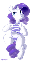 Size: 1200x2100 | Tagged: safe, artist:mtcerber, rarity, pony, unicorn, g4, clothes, female, mare, navel cutout, one-piece swimsuit, solo, swimsuit