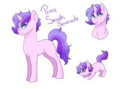 Size: 1024x755 | Tagged: safe, artist:kittii-kat, oc, oc only, oc:smooth serenade, pony, unicorn, colt, male, offspring, parent:princess cadance, parent:shining armor, parents:shiningcadance, simple background, solo, stallion, white background