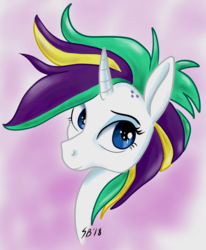 Size: 722x878 | Tagged: safe, artist:saoirsepdg, rarity, pony, unicorn, g4, alternate hairstyle, female, looking at you, punk, raripunk, solo