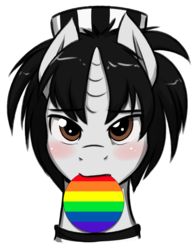 Size: 2678x3409 | Tagged: safe, artist:jcosneverexisted, oc, oc only, oc:creative flair, pony, blushing, cute, gay pride flag, high res, lgbt, looking at you, male, pride, prisoner, rainbow colors, simple background, solo, transparent background