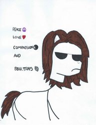 Size: 786x1017 | Tagged: safe, artist:dachosta, pony, crossover, ponified, sharpie, solo, traditional art, youtube, youtuber