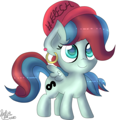 Size: 1024x977 | Tagged: safe, artist:pinkiepie6680, oc, oc only, oc:liza light, pegasus, pony, cap, female, filly, hat, simple background, solo, transparent background
