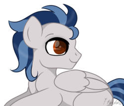 Size: 1024x876 | Tagged: safe, artist:ipandacakes, oc, oc only, pegasus, pony, male, prone, simple background, solo, stallion, transparent background, white outline