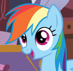Size: 1028x1000 | Tagged: safe, screencap, rainbow dash, pony, g4, ponyville confidential, cropped, cute, female, solo