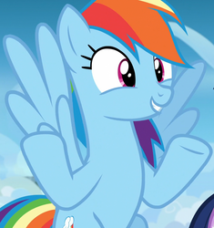 Size: 994x1056 | Tagged: safe, screencap, rainbow dash, pony, g4, top bolt, cropped, cute, dashabetes, female, shrug, solo