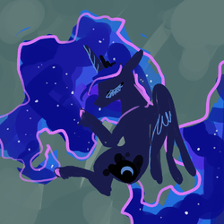 Size: 1024x1024 | Tagged: safe, artist:witchette, princess luna, alicorn, pony, g4, crown, eyestrain warning, female, jewelry, mare, regalia, sleeping, solo