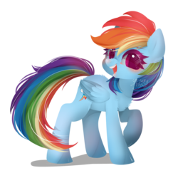 Size: 1200x1200 | Tagged: safe, artist:snow angel, rainbow dash, pegasus, pony, g4, blushing, butt fluff, chest fluff, colored eyelashes, colored pupils, cute, dashabetes, digital art, dilated pupils, ear fluff, female, looking at you, mare, open mouth, raised hoof, signature, simple background, smiling, solo, transparent background