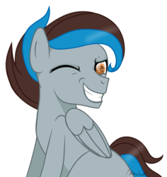 Size: 1024x1084 | Tagged: safe, artist:ipandacakes, oc, oc only, pegasus, pony, male, one eye closed, simple background, solo, stallion, transparent background, wink