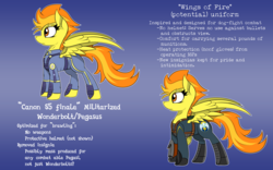 Size: 1600x1000 | Tagged: safe, artist:dangercloseart, spitfire, g4, alternate clothes, clothes, uniform, wonderbolts uniform