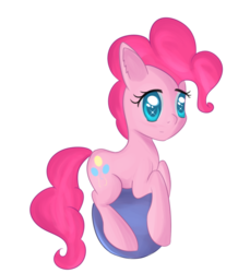 Size: 955x1042 | Tagged: artist needed, safe, pinkie pie, g4, ball, female, simple background, solo, transparent background
