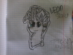 Size: 1600x1200 | Tagged: safe, artist:terminalhash, oc, oc only, oc:leonlisov, pony, graph paper, sketch, solo, traditional art