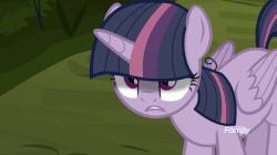 Size: 840x471 | Tagged: safe, screencap, mean twilight sparkle, alicorn, pony, g4, the mean 6, animated, clone, discovery family logo, evil grin, female, gif, grin, smiling, solo, you need me