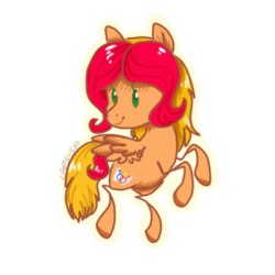 Size: 400x400 | Tagged: safe, artist:laps-sp, oc, oc only, oc:mary-bella, pegasus, pony, chibi, female, mare, simple background, solo, transparent background
