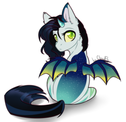 Size: 1233x1200 | Tagged: safe, artist:cloud-fly, oc, oc only, oc:selena, bat pony, pony, female, mare, simple background, sitting, solo, transparent background