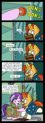 Size: 1718x4671 | Tagged: safe, artist:bobthedalek, starlight glimmer, sunburst, pony, unicorn, g4, the mean 6, and that's how luster dawn was made, behaving like a dog, book, boop, comic, excited, in love, magic, messy mane, noseboop, starlight glimmer is not amused, telekinesis, tongue out, unamused