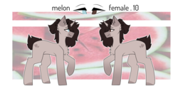 Size: 4088x2202 | Tagged: safe, artist:umiimou, oc, oc only, oc:melon, pony, unicorn, female, mare, reference sheet, simple background, solo, transparent background