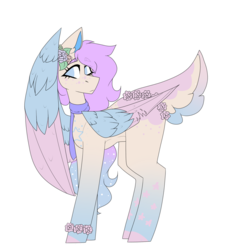 Size: 1957x2169 | Tagged: safe, artist:umiimou, oc, oc only, oc:winnie, pegasus, pony, deer tail, female, mare, simple background, solo, transparent background, wing hands