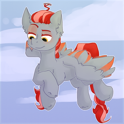 Size: 1000x1000 | Tagged: artist needed, safe, oc, oc only, oc:lastochka, pegasus, pony, female, pantograph, ponified, solo, train