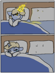 Size: 630x840 | Tagged: safe, artist:nootaz, oc, oc only, oc:nootaz, pony, bed, crying, female, floppy ears, lonely, solo, vent art