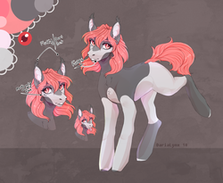 Size: 2571x2105 | Tagged: safe, artist:daria-lynx18, oc, oc only, oc:sugar skull, earth pony, pony, fangs, female, high res, mare, reference sheet, solo, tongue out