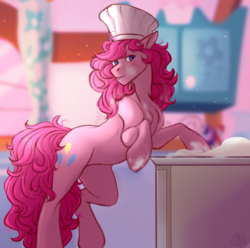 Size: 1803x1788 | Tagged: safe, artist:1an1, edit, pinkie pie, adoraberry, baking, baking powder, blushing, bubble berry, chef's hat, cute, explicit source, hat, male, rule 63, rule63betes