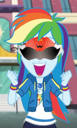 Size: 653x1080 | Tagged: safe, edit, editor:sonic ranger, rainbow dash, equestria girls, g4, my little pony equestria girls: better together, the last day of school, cropped, dashie morphs, female, geode of super speed, magical geodes, morpher, power rangers, power rangers jungle fury, red ranger, solo