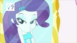 Size: 1280x720 | Tagged: safe, edit, edited screencap, editor:someguy845, screencap, rarity, equestria girls, g4, make up shake up, my little pony equestria girls: summertime shorts, 80s, animated, bedroom eyes, cute, fall formal outfits, female, kissy face, laughing, mirror, music, one eye closed, raribetes, solo, sound, stupid sexy rarity, tv rating, tv-y7, webm, wink