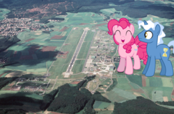 Size: 1802x1189 | Tagged: safe, artist:jerryakira79, pinkie pie, pokey pierce, pony, g4, giant ponies in real life, giant pony, irl, macro, male, photo, ponies in real life, ship:pokeypie, shipping, straight