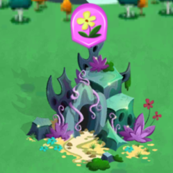 Size: 400x402 | Tagged: safe, gameloft, g4, to change a changeling, flower, limited-time story, no pony, rock, shrub, the anonymous campsite