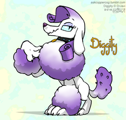 Size: 1000x950 | Tagged: safe, artist:drjavi, rarity, oc, oc only, oc:diggity, diamond dog, poodle, diamond dogified, raripoodle, solo, species swap