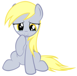 Size: 5869x5829 | Tagged: safe, artist:greenmachine987, derpy hooves, pony, g4, absurd resolution, crying, female, sad, simple background, sitting, solo, teary eyes, transparent background, vector, wavy mouth